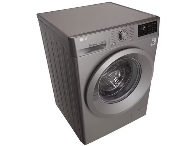 LG 7 Kg Front Load Washing Machine 6 Motion Direct Drive Smart Diagnosis™ Silver Colour Model-F2J5QNP7S - Image 6