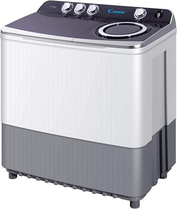 Candy 17.5 Kg Twin Tub Washing Machine White Model RTT21751WSU -1 Years Full Warranty. - Image 2