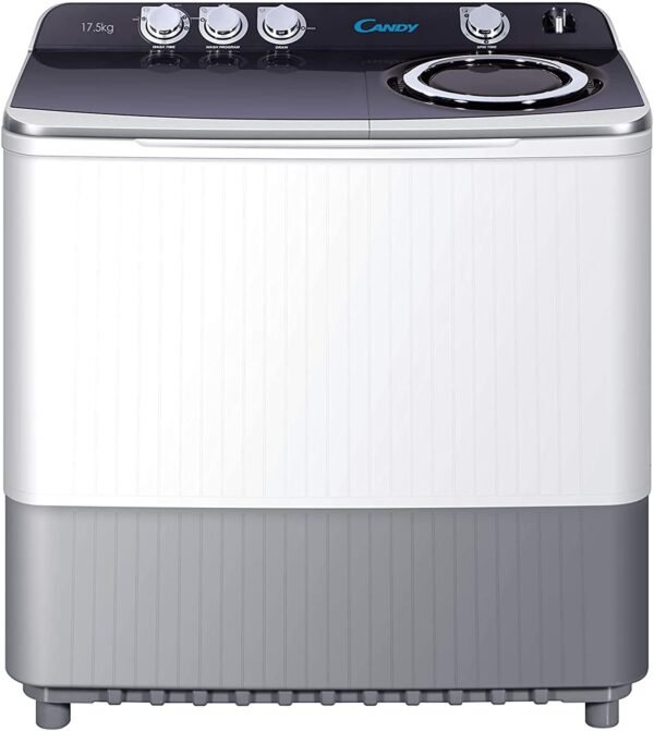 Candy 17.5 Kg Twin Tub Washing Machine White Model RTT21751WSU -1 Years Full Warranty.