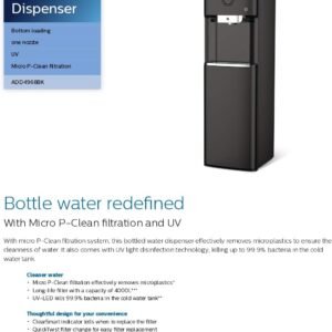 Philips Water Dispenser Bottom Loading Black Color ADD4968BK/56