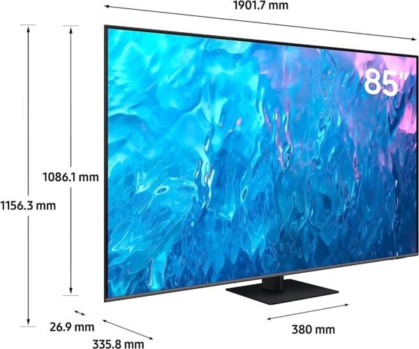 Samsung 85 Inch QLED 4K Smart TV Q70C Series Quantum HDR, Dual LED, Object Tracking, Sound Lite, Q-Symphony, Wifi Black (2023-24) Model-QA85Q70CAUXZN - Image 2