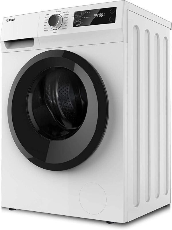 Toshiba 8 Kg Washer and 5 Kg Dryer Front Load Washing Machine, Child Safety Lock, White Color Model- TWD-BK90S2A(WK) - Image 3