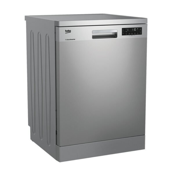 Beko Full-size Dishwasher Freestanding 8 Program Silver Inox Model DFN28424X - Image 2