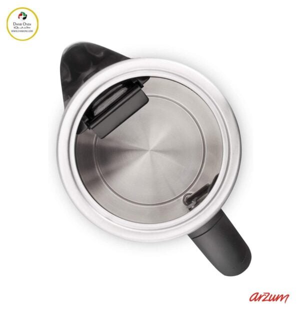 Arzum 1.7 Liters Eco Turkish Tea Maker Stainless Steel 2200 Watts Silver Model-AR3072 - Image 3