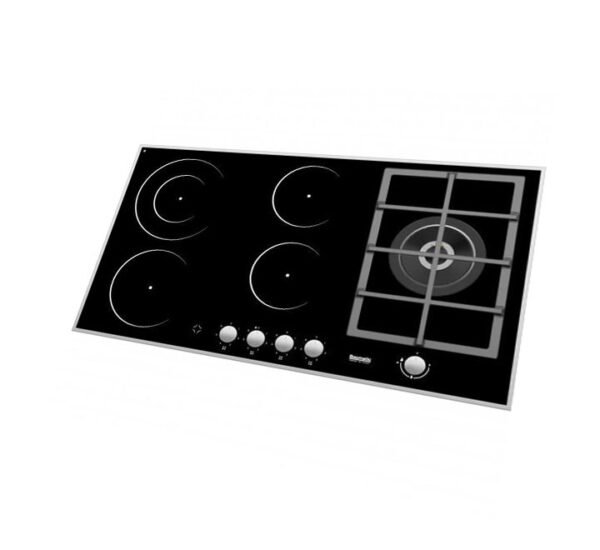 Baumatic 4 Ceramic Electric Zone 1 Gas Burner Black Model BMEH94E1G - Image 3