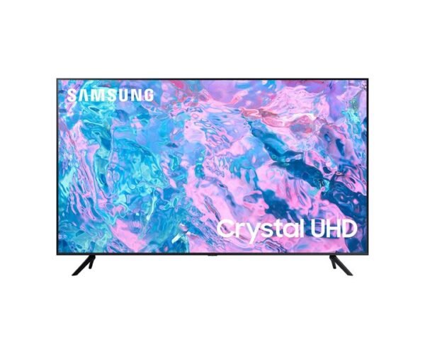 Samsung 55 Inch Crystal UHD 4K Smart TV CU7000, Sleek Design Black (2023) Model- UA55CU7000UXZN