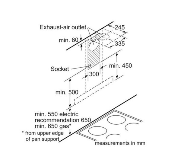 Bosch Wall Mount Chimney Hood 90 cm Silver Model-DWB098J50B | 1 Year Brand Warranty. - Image 5