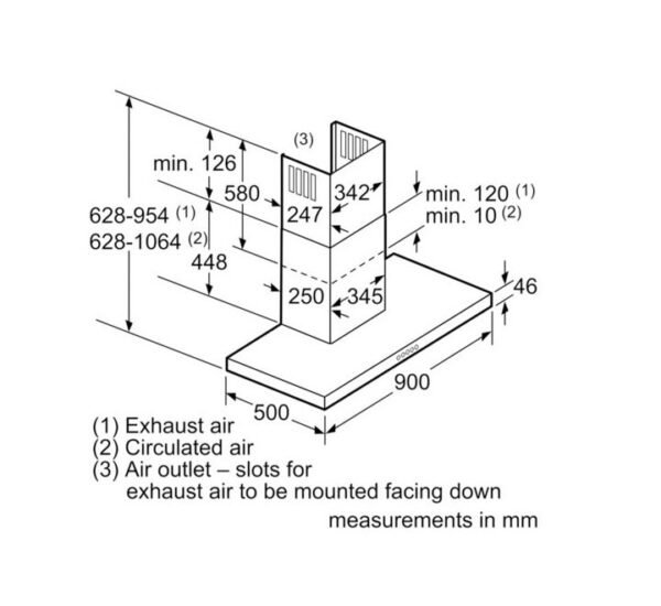 Bosch Wall Mount Chimney Hood 90 cm Silver Model-DWB098J50B | 1 Year Brand Warranty. - Image 7