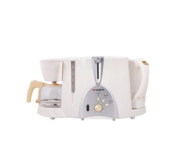 Elekta 3 in 1 Breakfast Set (Kettle, Toaster, Coffee Maker) Color Cream Model EBKFST-317C | 1 year warranty