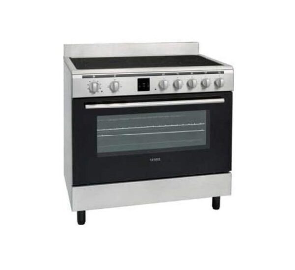 Vestel Ceramic Cooker 90 x 60cm 5 Cooking Places, Electric OVen F96MVO5X