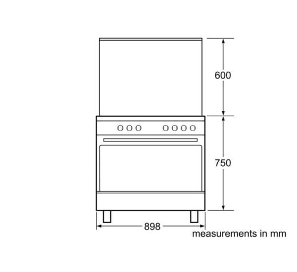 Bosch Serie 2 | Free Standing Gas Cooker 5-Burner Silver 90x60 cm Model-HSG736357M | 1 Year Brand Warranty. - Image 6