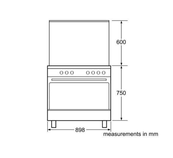 Bosch Series 2 | Gas Cooker With Oven 5 Gas Burners Silver Model-HSG738357M | 1 Year Brand Warranty. - Image 4