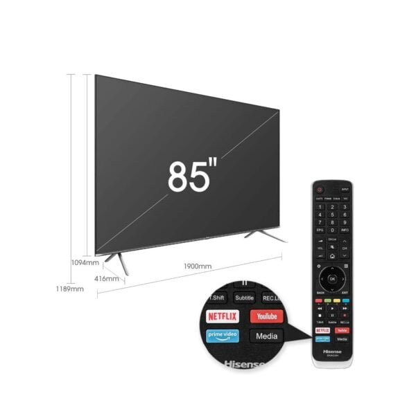 Hisense 85-Inch ULED 4K Smart TV Premium Quantum Dot QLED Series Model 85A7GQ - Image 3