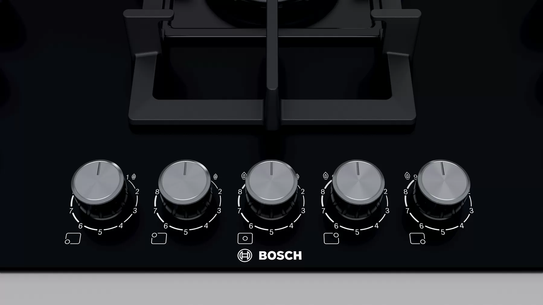 Bosch Series | 5 Gas Hob 90 cm Color Black Model- PPQ9B6O90M | 1 Year Brand Warranty. - Image 4
