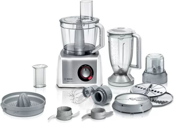 Bosch Food Processor MultiTalent 8 Brushed 1250W White Model-MC812S844 | 1 Year Brand Warranty.