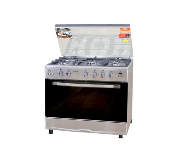 Super General 90x60cm with 5 Gas Burners Cooker, Stainless Steel Model-SGC982LSX | 1 year warranty