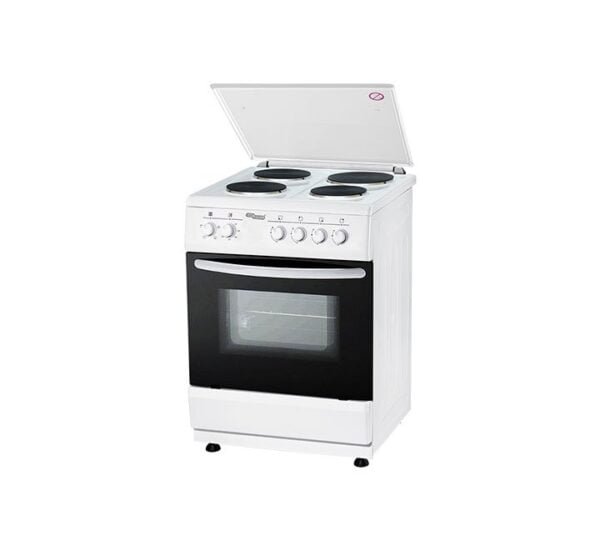 Super General 60x60cm 4-Hot Plates Cooker with Electric Grill Color White Model SGC6041BS | 1 year warranty