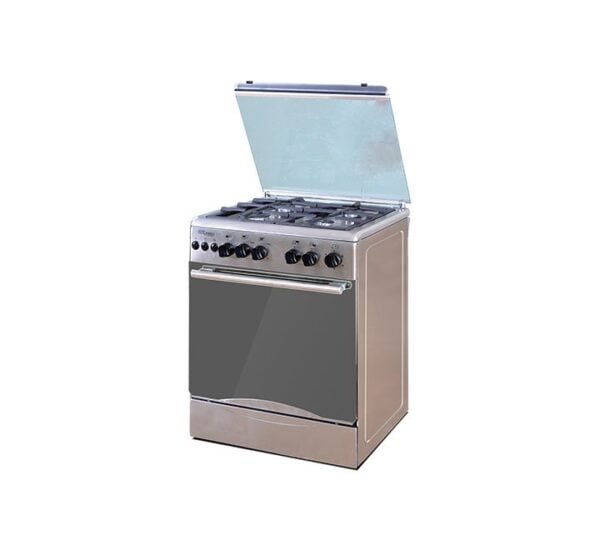Super General 55X55cm 4 Burner Gas Cooking Range Oven With Grill Rotisserie Silver Model SGC555FS | 1 year warranty