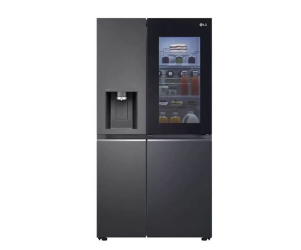 LG 674 Liter Side By Side Refrigerator With Water Dispenser Inverter Compressor Dark Black Model GCX257CQVV