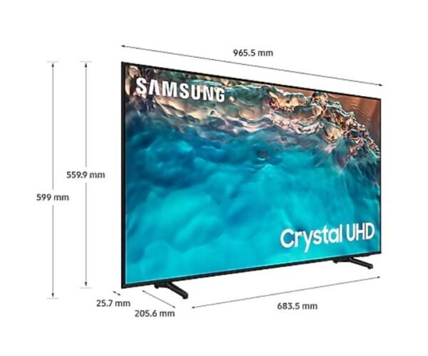 Samsung 43 Inch Crystal UHD 4K Smart TV BU8000 Black Model UA43BU8000UXZ - Image 3