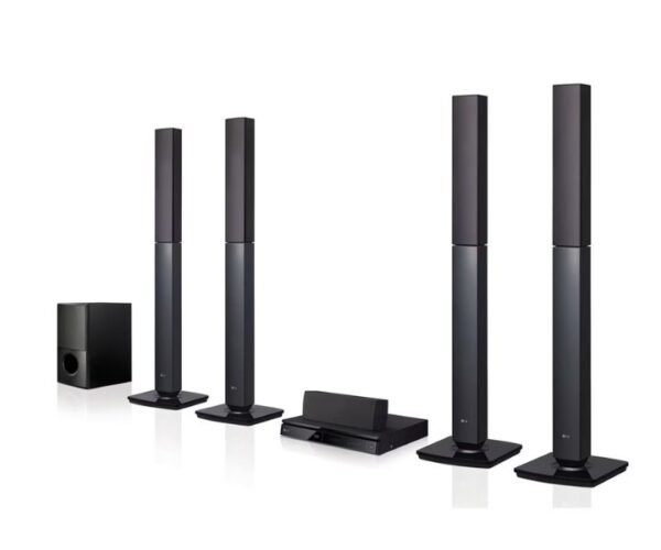 LG 5 Channel Home Theater System Jersey Speakers Front Firing Subwoofer Black Model-LHD457B