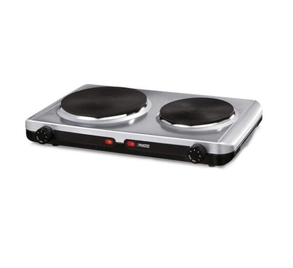 Princess Heavy Duty Double Steel Hot Plate Silver Color Model -  Prn.302202 | 1 Year Full Warranty