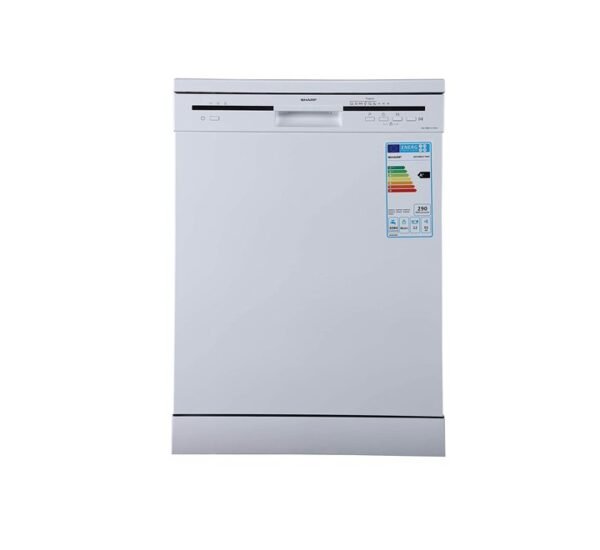 Sharp Free standing Dishwasher 6 Programs 12 Place Settings White Model-QW-MB612-WH3