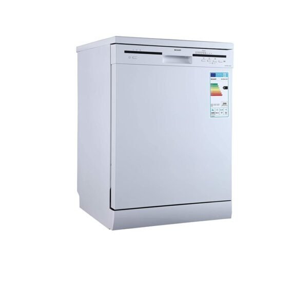 Sharp Free standing Dishwasher 6 Programs 12 Place Settings White Model-QW-MB612-WH3 - Image 2