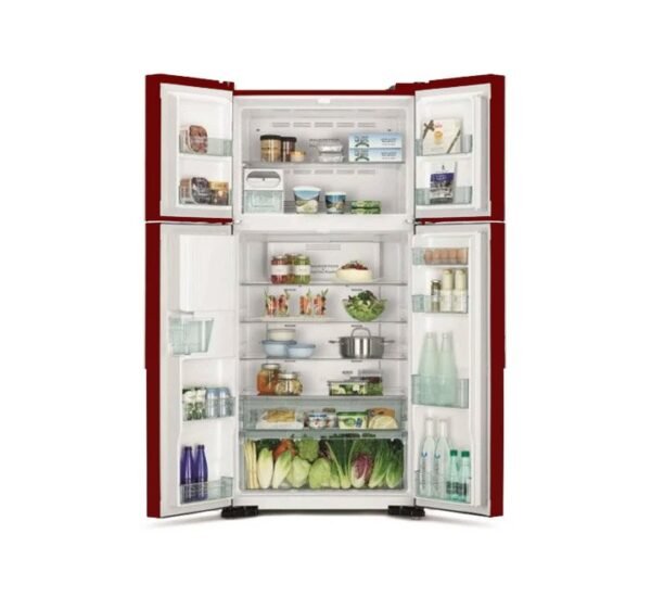 Hitachi 760 Liter French Door Refrigerator Inverter Glass Finish Color Red Model RW760PUK7GRD | 1 Year Full 5 Year Compressor Warranty. - Image 2