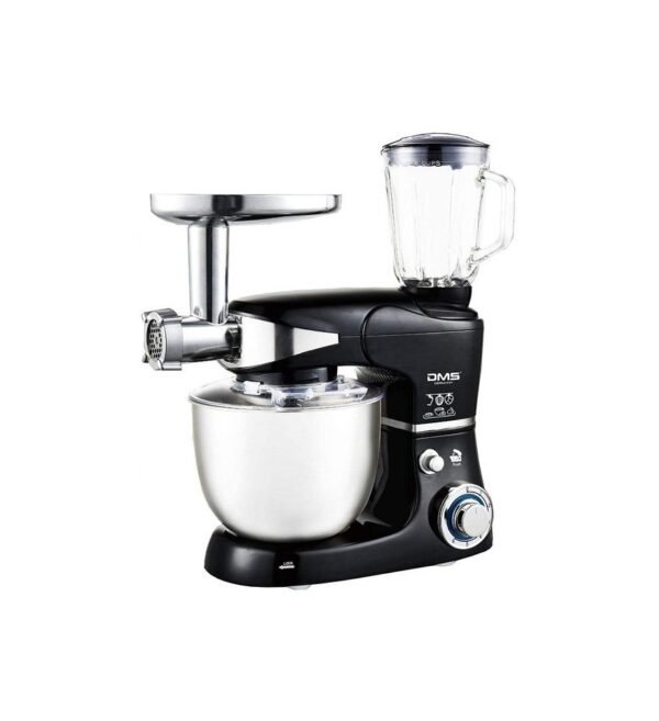 DMS 3 in 1 Food processor, 5 Liter Mixer, Stainless Steel Bowl Meat Grinder 1700 Watt KMFB-1700 (BLACK)