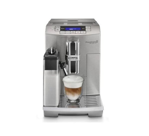 DeLonghi Prima Donna S Deluxe Bean To Cup Automatic Coffee Machine Silver Model ECAM28.465.M | 1 Year Full Warranty