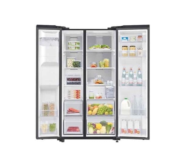 Samsung 640 Ltrs Side By Side Refrigerator Grey/Black Model-RS64R5331B4 - Image 4