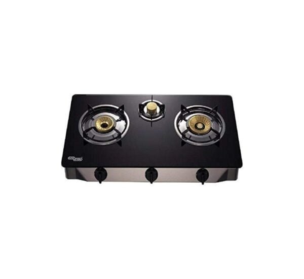 Super General 3 Burner Glass Top Gas Stove Model SGB313GFD | 1 Year Warranty.