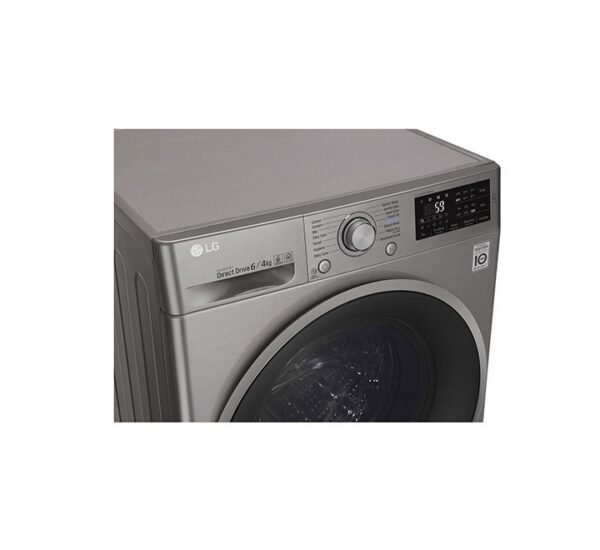 LG Washer and Dryer 6 / 4 Kg 6 Motion Direct Drive Smart Diagnosis™ Silver Colour Model- F2J6NMP8S - Image 4