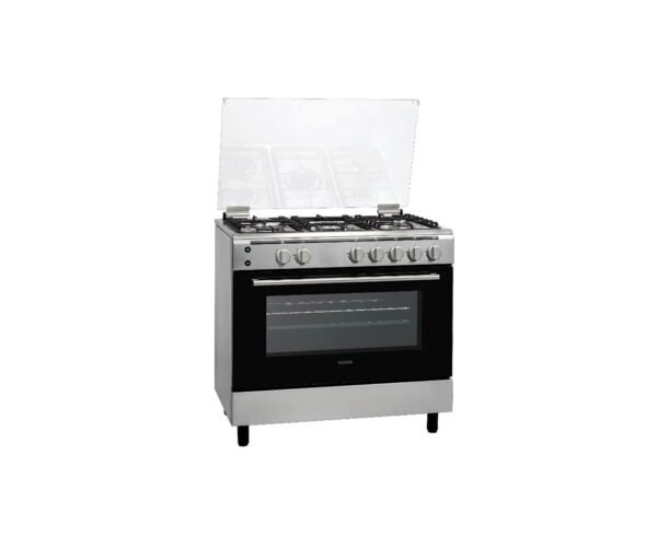 Vestel 5 Burners Gas Cooker (90 x 60) cm Silver Model - F96G51X 2 Year Full Warranty.