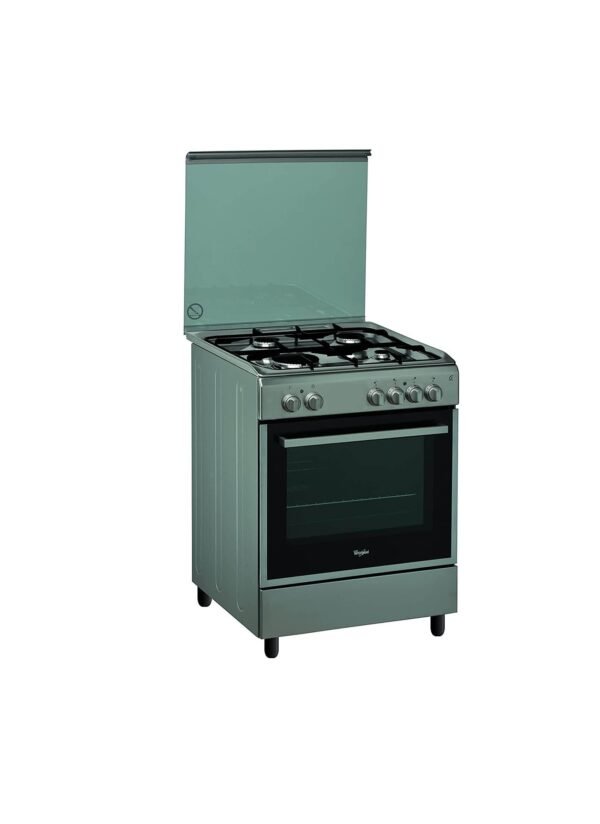 Whirlpool 4 Gas Burner Free Standing Gas Cooker 60x60 Cm Grey Model-Acmk6110/Ix | 1 Year Warranty