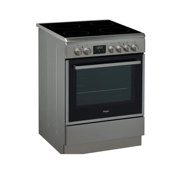 Whirlpool 60 X 60 cm 4 Radiant Cooking Zones Full Electric Cooker With Self Cleaning Catalytic Walls Inside Oven, Grey - Acmt6533/Ix/2"Min 1 year manufacturer warranty"