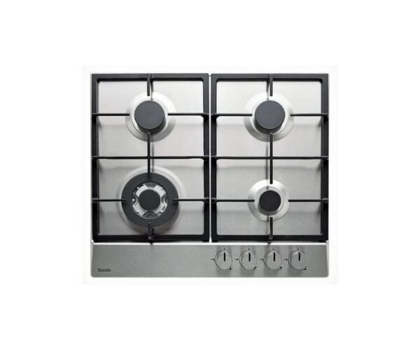 Baumatic 60cm Built In Gas Hob 4 Burner Silver Model BMEH6SGESS