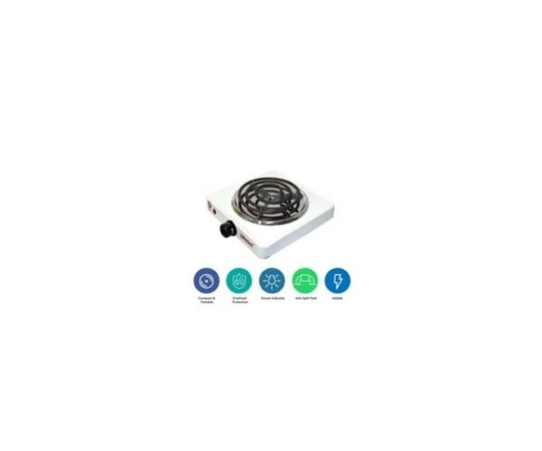 Nobel Single Spiral Hot Plate 1500W Silver Model-NHPS001 | 1 Year Warranty. - Image 2