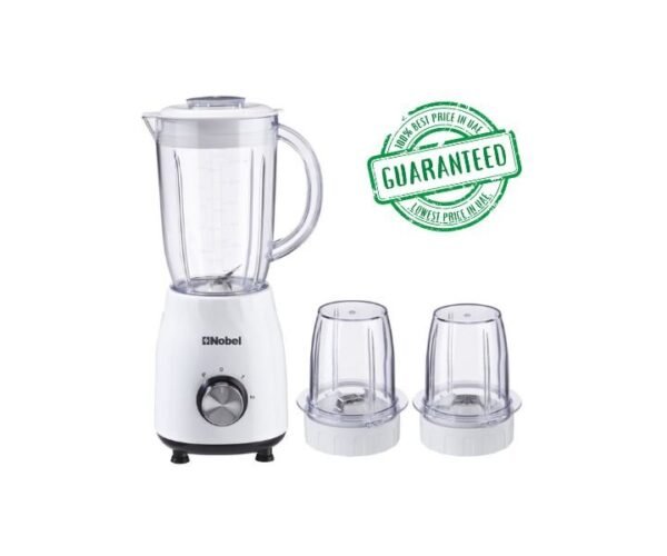 Nobel 1.2 Litres blender with grinder and chopper white