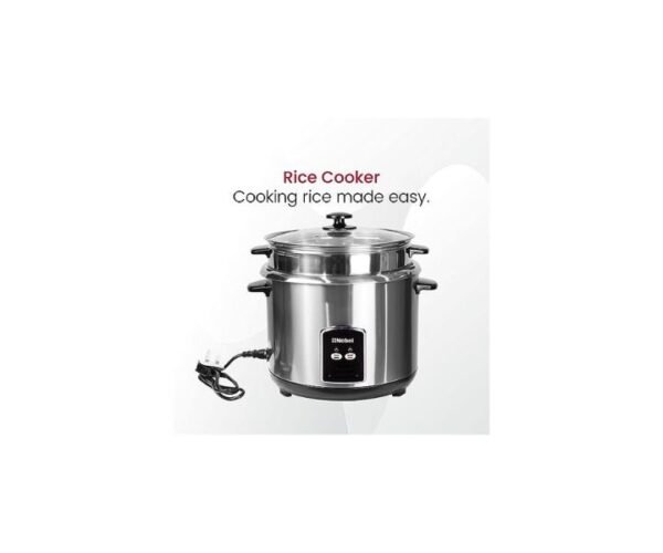 Nobel 2.8 Litres Rice Cooker Tempered Glass Lid Stainless Steel Silver Model-NRC280S | 1 Year Warranty. - Image 3