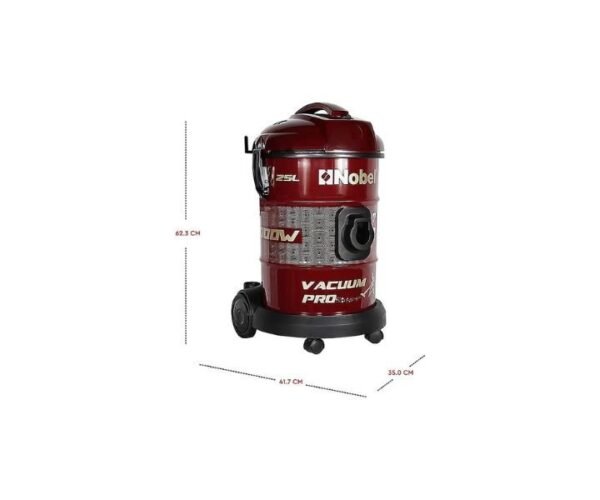 NOBEL 25 Liters Vaccum Cleaner Drum Type 2000 W Red Model-NVC2525  | 1 Year Warranty. - Image 3