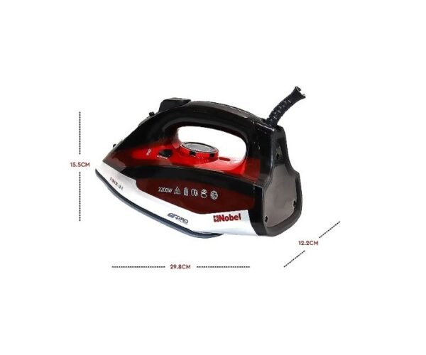 Nobel Steam Iron With Non Stick Plate Red and Black Model-NSI27 | 1 Year Warranty. - Image 4