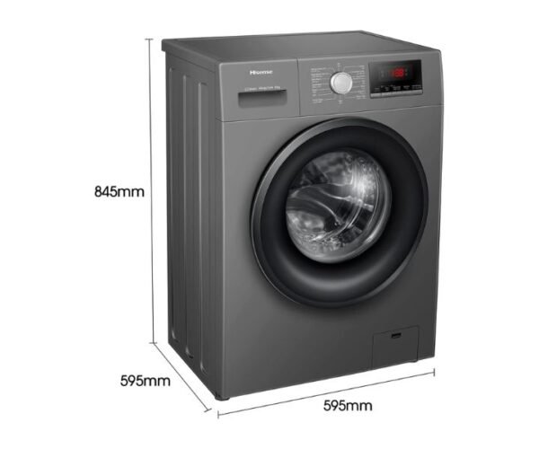 Hisense 8Kg Front Loading Washing Machine 1200 RPM Titanium Grey Model WFPV8012EMT - Image 4