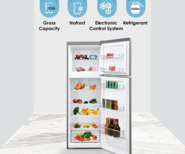 Bompani 400 Liter Top Mount Double Door Refrigerator Frost Free Fridge Freezer With Smart Sensor & Humidity Control Silver Model-BR400SS -  1 Year Full & 5 Year Compressor Warranty - Image 4