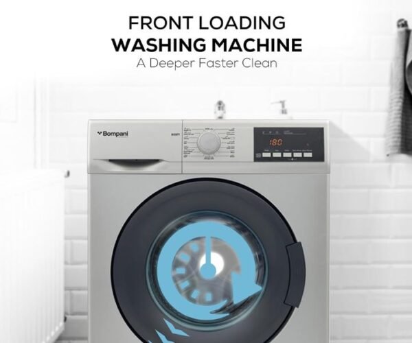 Bompani 7Kg Free Standing Washer Advanced Features, Eco-friendly, 15 Programs, 1200RPM, Stainless Steel Tub, Silver Finish Model-BI2877 - Image 3