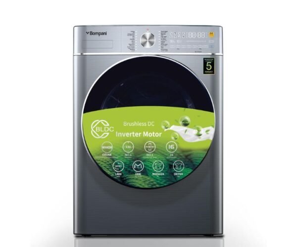 Bompani Free Standing Washer Cum Dryer 9/6Kg Wash and Drying Stainless Steel Model-BI1070SSN