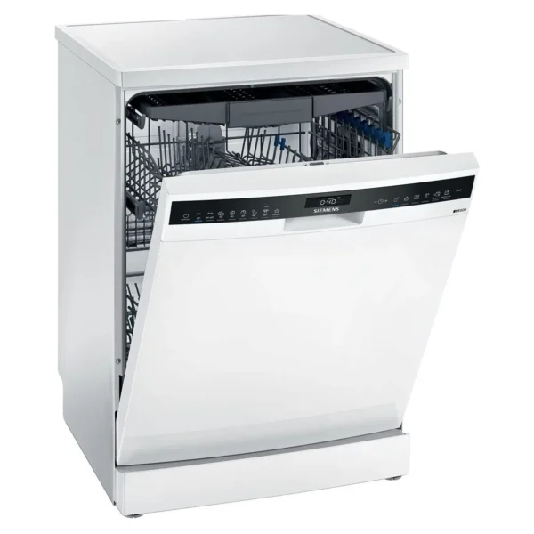 Siemens Freestanding Dishwasher, Home Connect, 7 Programs, 14 Place Settings, IQ500, Color White Model – SN25HW76MM – 1 Year Full Warranty