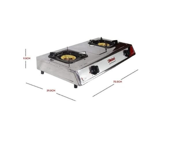 Nobel 2 Burner Gas Stove with Auto Ignition Model-NGT2002 | 1 Year Warranty. - Image 3