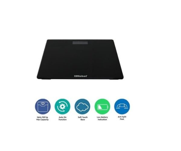 Nobel Bathroom Scale LCD Display Black Model-NBS52BK | 1 Year Warranty. - Image 2